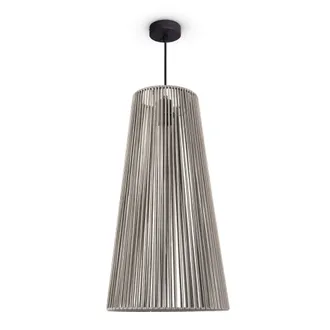 Paco Home Paco Home - L&aacute;mpara Colgante Led Sal&oacute;n L&aacute;mpara Colgante Comedor Vintage Mimbre Look Boho L&aacute;mpara Colgante, Schwarz 9 (de)