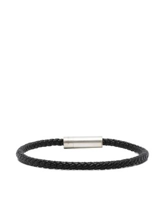 Le Gramme Leren kabelarmband (7 g) - Zwart