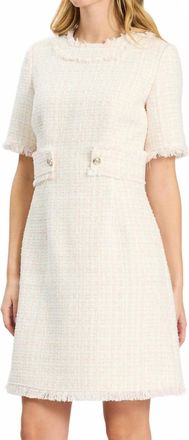Tyler B&ouml;e Blair Boucle Mini Dress In Cloud