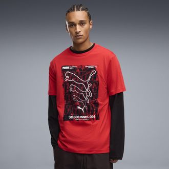 Puma T-shirt Graphics Box da uomo, Accessori, Rosso, XXL