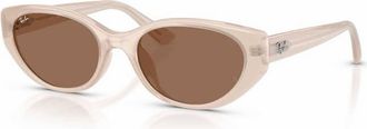 Ray-Ban Womens 0Rb4457D Sunglasses In Opal Beige Dark Brown