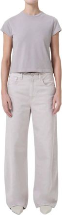 A Gold E Low Curve Wide Leg Jeans In Soft Focus
