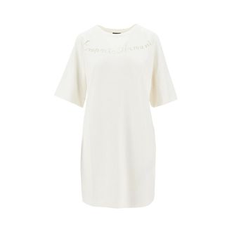 Emporio Armani See-through logo mini T-dress Woman M
