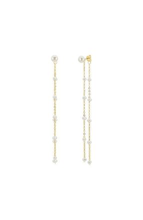 Untamed Petals Lara Pearl Drop Earrings in Gold at Nordstrom