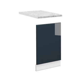 Vicco Armarios De Cocina Fame-line, Azul Oscuro Alto Brillo, 45 Cm, Et M&aacute;rmol