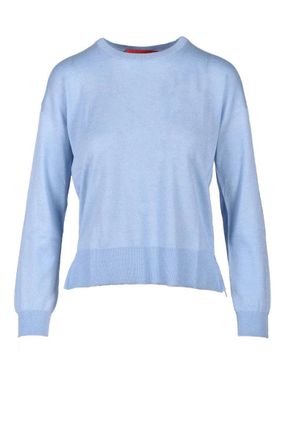 Wild Cashmere Silk and Cashmere Sweater - Light Blue