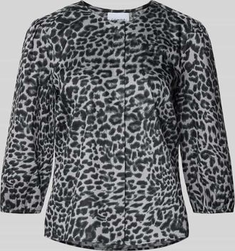 Comma Regular Fit Bluse mit 3/4-Arm in Black, Größe 42