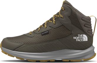The North Face Unisex Kids Fastpack Hiking Boot, New Taupe Green Mineral Gold, 1 UK