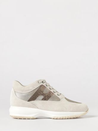 Hogan Sneakers Interactive Hogan in camoscio e mesh con logo di paillettes