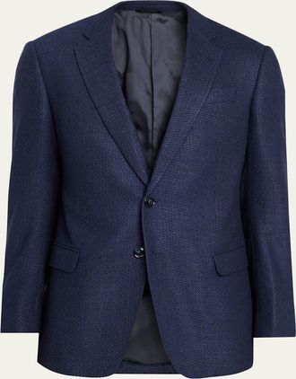 Giorgio Armani Mens Soft Textured Single-Breasted Sport Coat