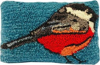 R16 Home Chickadee Accent Throw Pillow in Dark Teal/Multi at Nordstrom Rack