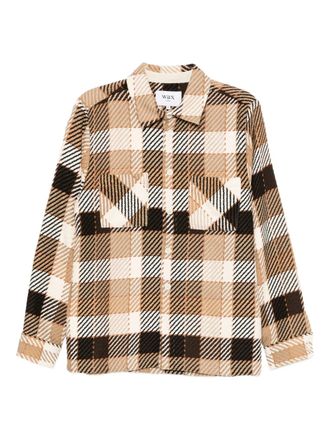 Wax London chest pockets shirt jacket - men - Cotton/Other Materials/Polyester/Organic Cotton - M - Neutrals