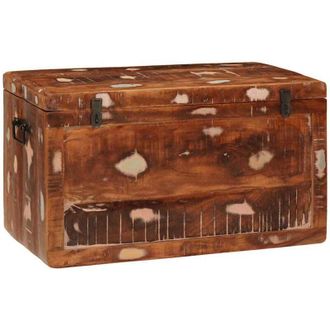vidaXL Caja De Almacenamiento Multicolor Madera Maciza Reciclada Vidaxl
