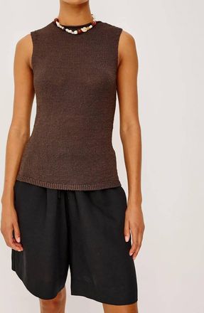 Rails Merit Open-Weave Sweater Top In Espresso