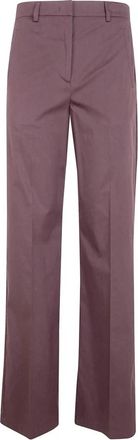 Blugirl Wijde Pantalon met Tailoring - Dames - Wijde Broeken - Bruin - XS - Katoen - Broeken