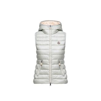 Moncler Moncler Glygosse Hooded Down Vest, Women, Grey, Size: 00