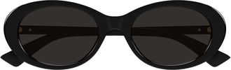 Bottega Veneta Sunglasses Bv1415 Sk 001 Black/Black Women