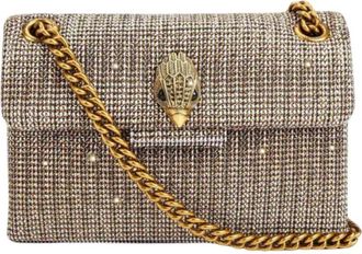 Kurt Geiger Mini Fabric Kensington Tas - Dames - Tassen - Geel - Maat: ONE Size Zijde