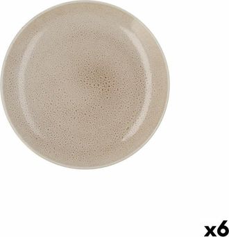 Ariane Plato Llano Ariane Poroso Cer&aacute;mica Beige &Oslash; 27 Cm (6 Unidades)