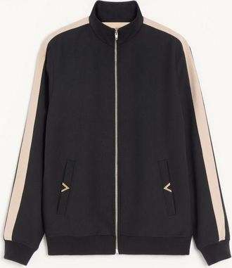 Valentino Valentino Nylon Sweatshirt With Vgold Man BLACK/BUTTER XXL