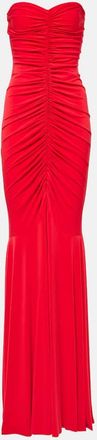 Norma Kamali Ruched strapless gown