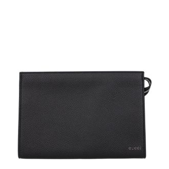 Gucci Pochette Herrens Leder Schwarz