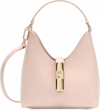 Furla Womens Iride Mini Hobo Bag With Strap In Dusty Pink