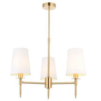 Netlighting FLORENCE Stylish Dimmable 3 Light Multi Arm Pendant Ceiling Lamp in Yellow