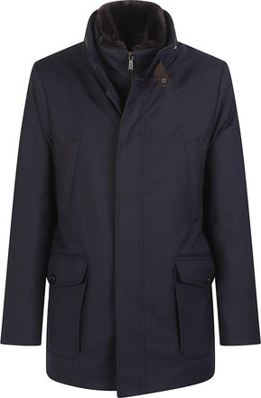 Moorer Drive-Pum Structured Collar Polyester Jacket