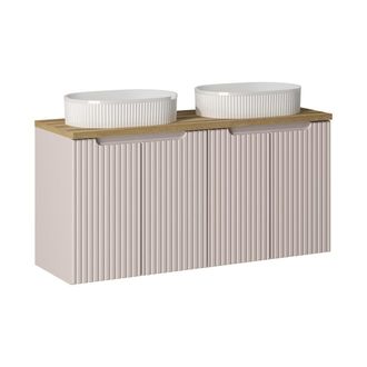 Petits Meubles Mueble doble lavabo 120cm 4 puertas paneles de melamina y mdf