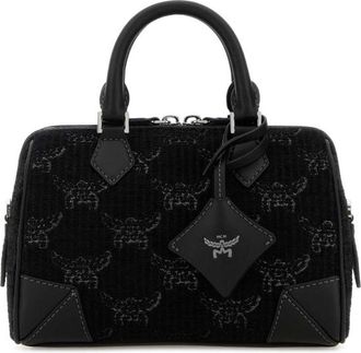 MCM Mcm Black Canvas Ella Handbag