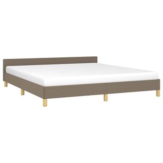 vidaXL Cama Sin Colch&oacute;n Tela Gris Taupe 180x200 Cm Vidaxl