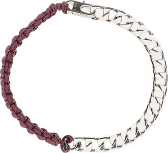 Plan C chain necklace - women - Leather/Metal - One Size - Silver