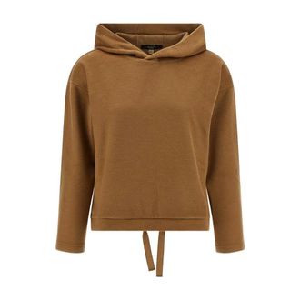 Max Mara Hoodies, female, Brown, Size: L Oscuri Hooded Sweatshirt