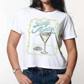 Girl Dangerous Dirty Martini Tee In White