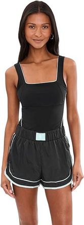 Free People Movement Varsity Blues Runsie Womens Shorts Black Combo : MD (Womens 8-10), Elastane/Nylon