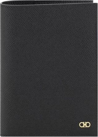 Ferragamo Wallets & Cardholders, male, Black, Size: ONE SIZE Gancini Plaque Leather Document Case