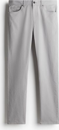 H&M Hose aus Baumwolltwill Slim Fit - Grau