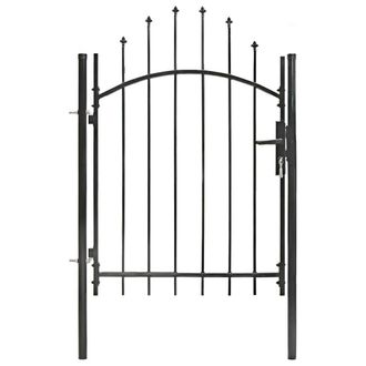 Berkfield Home Garden Gate Steel 1x1.5 m Black