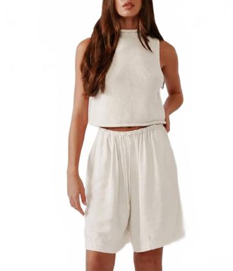 Sablyn Giada Roll Neck Tank Top In Gardenia