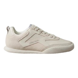 Calvin Klein Schoenen, Dames, Beige, 37 EU, Leer, Low Pro Runner Laceup Lth Croco
