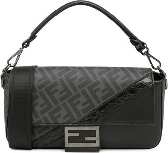 Fendi Pre-owned Womens Shoulder Bag Ff Motif - Black Textile - One Size