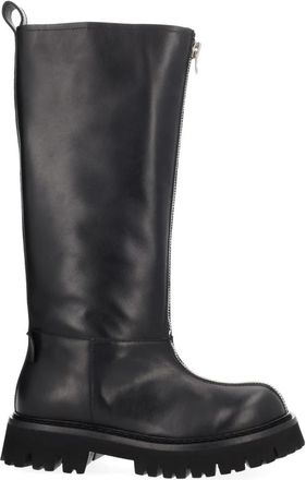 Moschino Zipper High Boot - Dames - Hoge Laarzen - Zwart - 36 EU - Schoenen