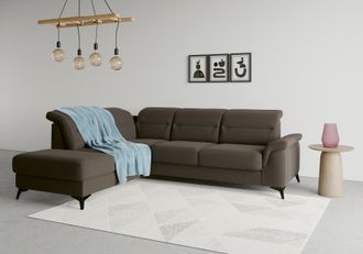 Sit&more Ecksofa »Sinatra L-Form« mit Ottomane, optional mit Kopfteilverstellung und Armteilfunktion