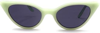 Illesteva Green Isabella Celluloid Cat-Eye Sunglasses