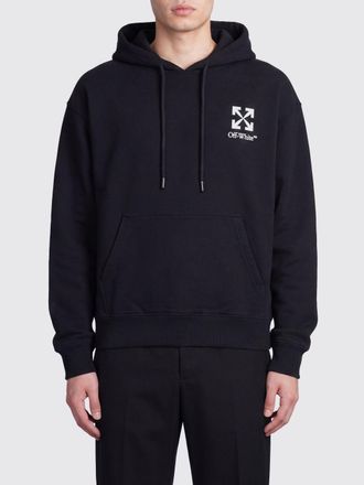 Off-white Felpa con cappuccio in cotone con logo