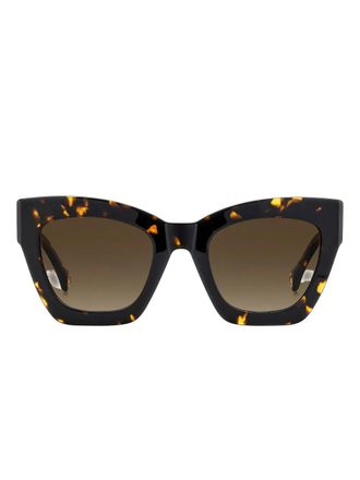 Carolina Herrera cat-eye speckled-effect sunglasses - women - Acetate - 52 - Black
