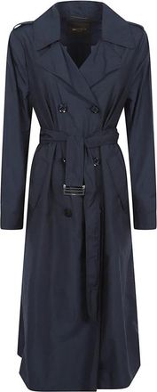 Moorer Jassen Blauw - Dames - Trenchcoats - Blauw - S - Polyester - Jassen