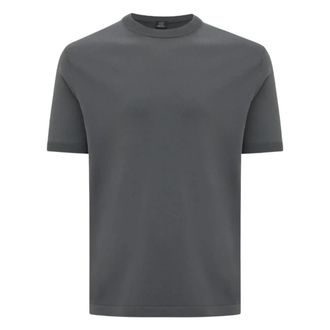 Genti T-Shirts, male, Gray, Size: XL Round Neck Ss T-Shirt