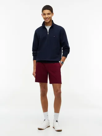 Tommy Hilfiger Mens Regular Fit 7 Comfort Waist Tommy Short - Burgundy - 29